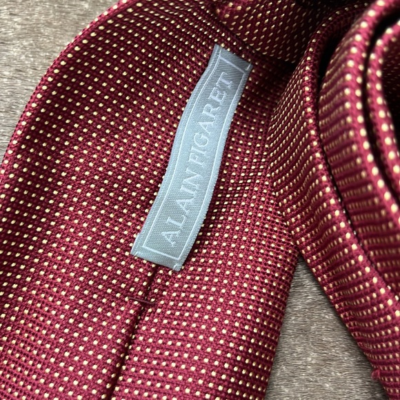 Alain Figaret Silk Dotted Patterned Tie - Picture 3 of 5